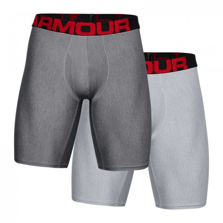 Under Armour Tech 9in Boxerjock 2-Pack Grey